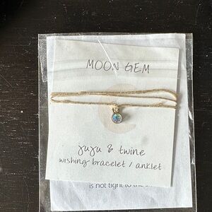 Wishing Bracelet/Anklet with Blue Gemstone